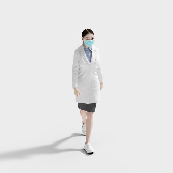 Realistic Doctor 3D Model for Creative Applications