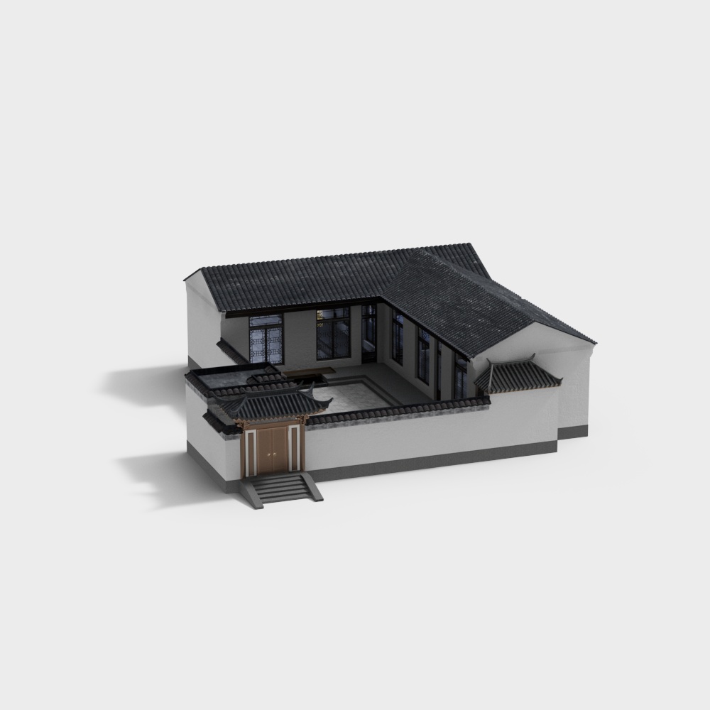 Ancient Charm Courtyard 3D model