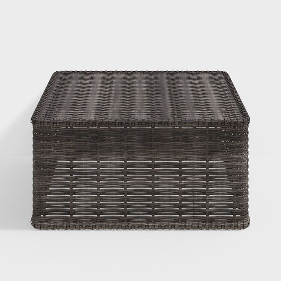 Woven Square Stool 3D model