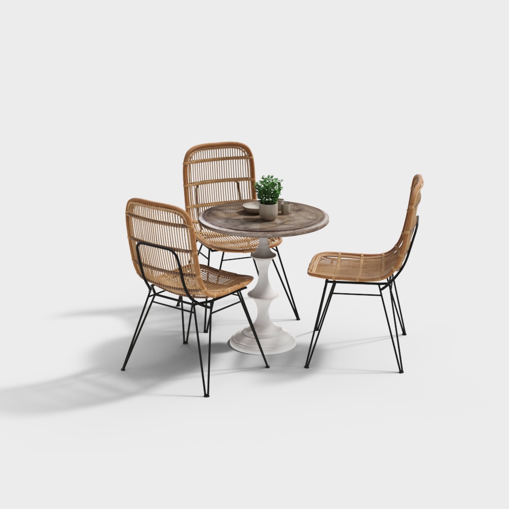 Southeast Asia outdoor table and chair combination