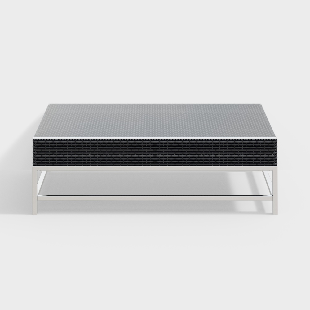 City Light Coffee Table 3D Model – Woven Texture Design