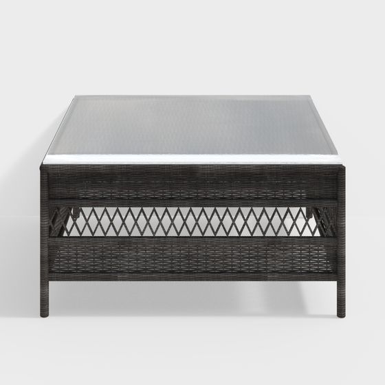 Stylish Low-Poly Outdoor Coffee Table 3D model
