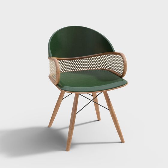 Unique Modern 3D Chair Model with Natural Aesthetics