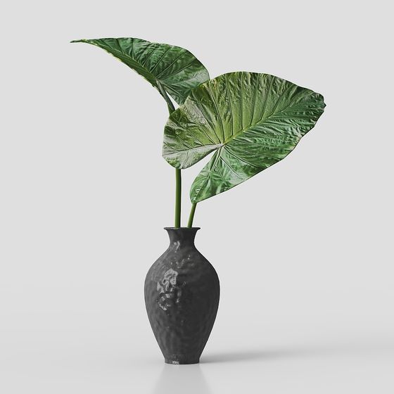 Tropical Style Vase 3D model for Creative Spaces