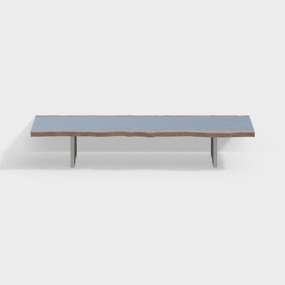 Streamlined Wooden Table 3D model
