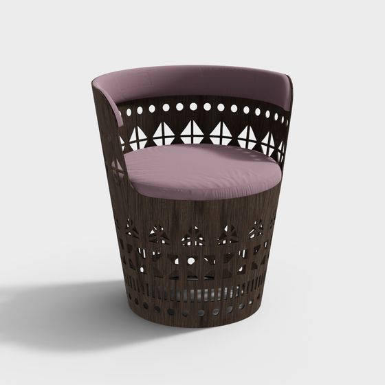 Futuristic Low-Poly Decorative Chair 3D model