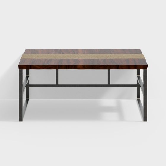 Industrial Style Office Desk 3D model