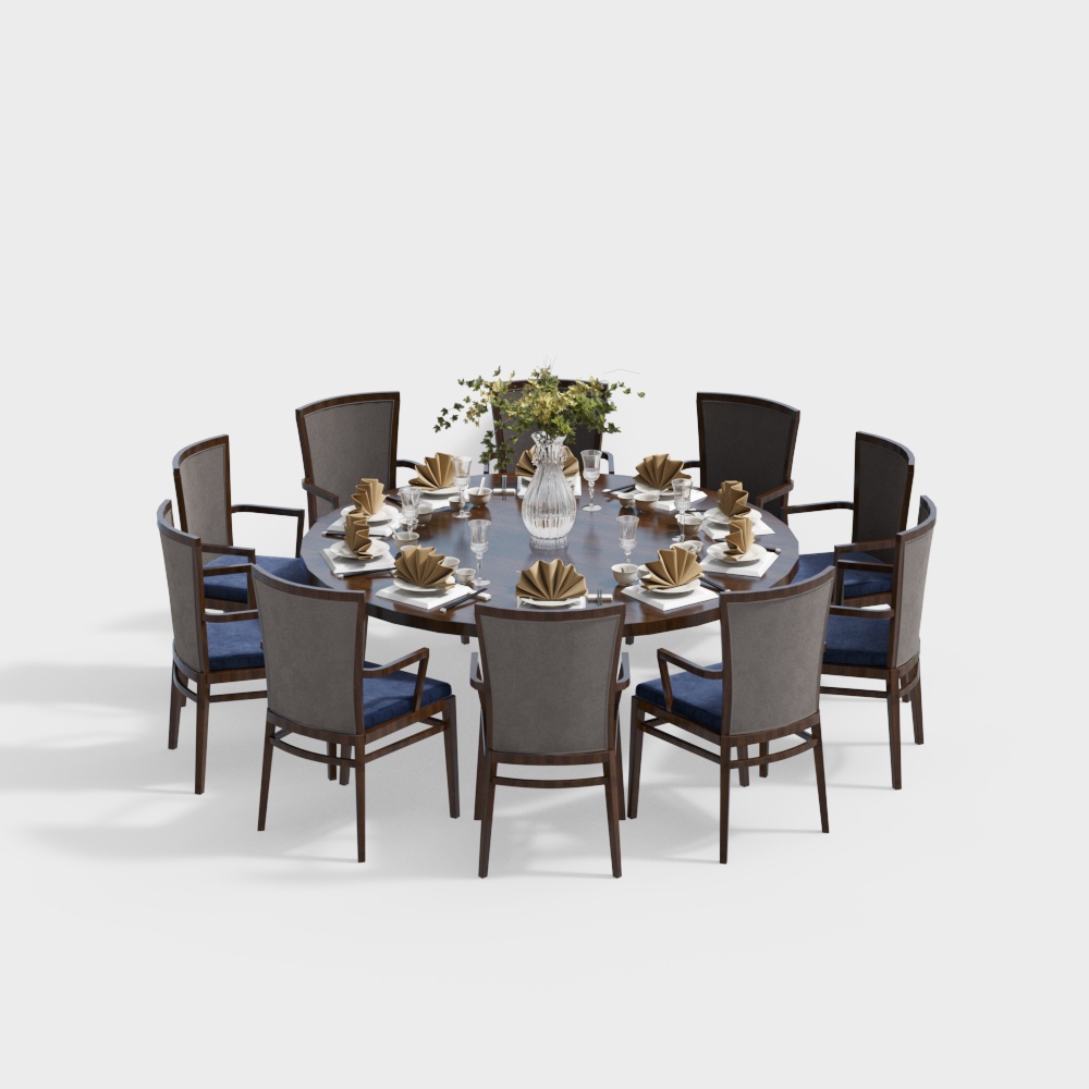 Southeast Asian dining table and chair set