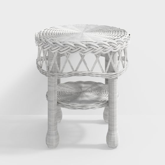 Rattan Stool 3D model