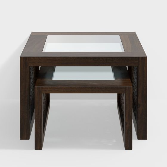 Window Side Table Poly Model Glass Window Side Table 3D model