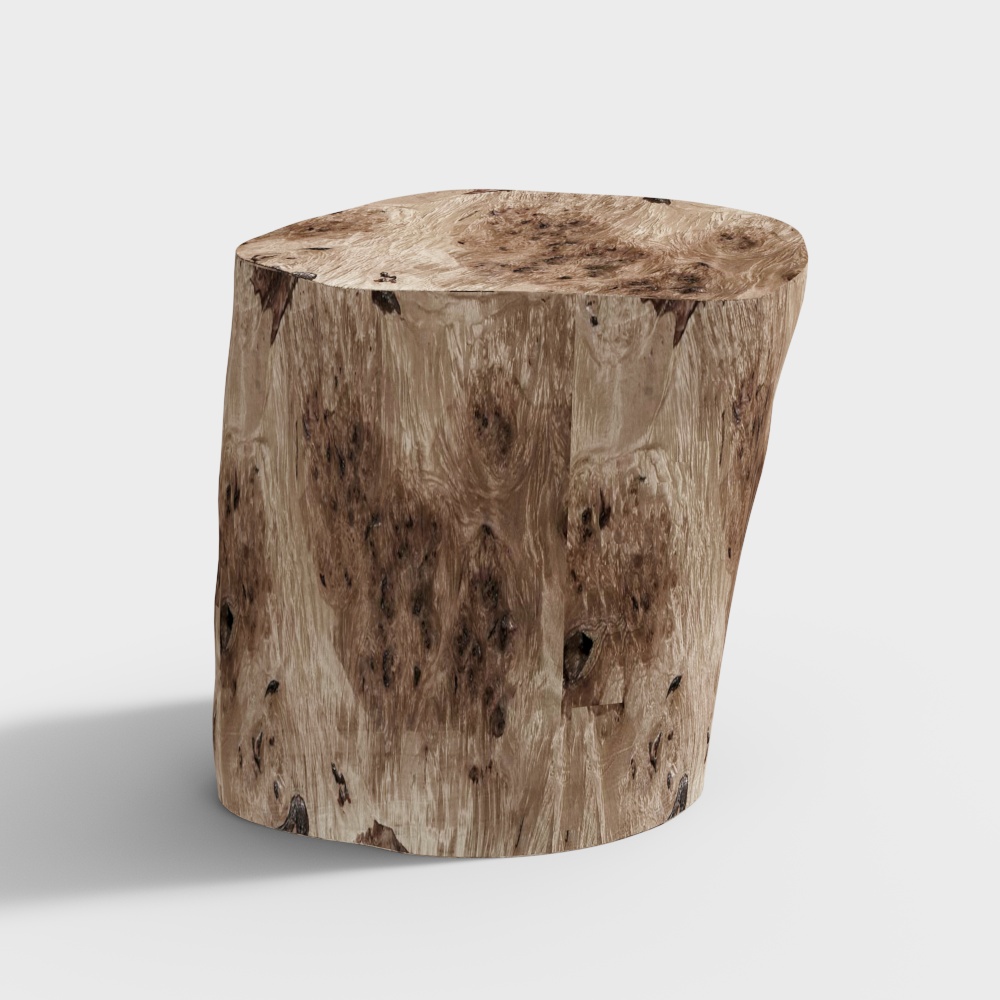 Taburete de tronco de árbol del sudeste asiático