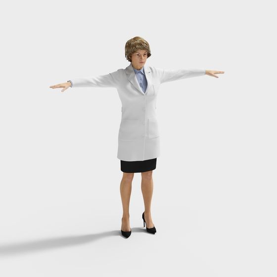 Low-Poly Lab Assistant 3D model