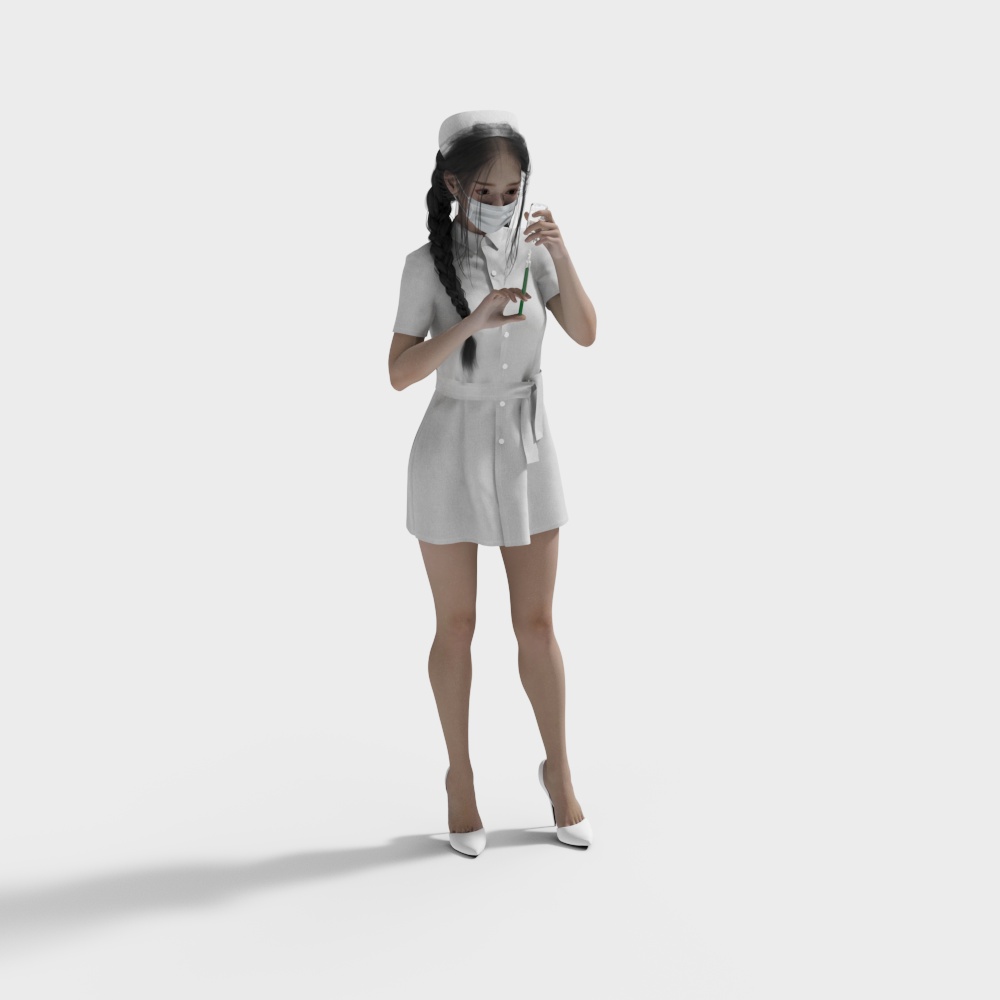 Nurse 3D Model - Guardian on the Medical Frontline
