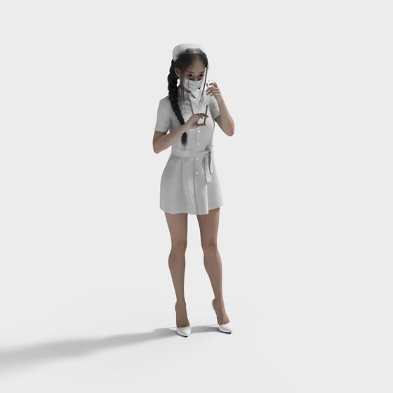 Nurse 3D Model - Professional Guardian for Healthcare