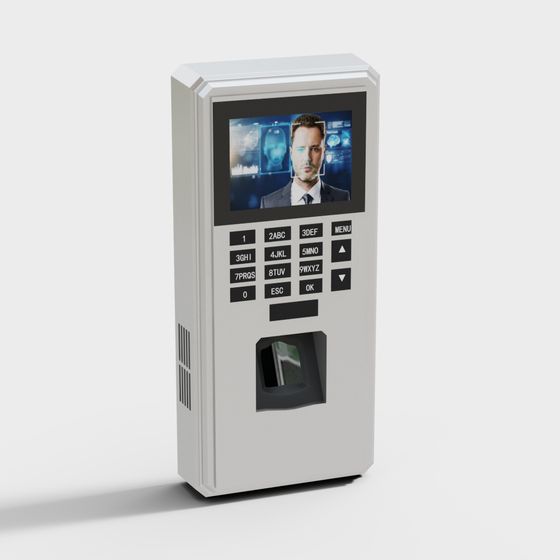 Futuristic Smart Access Control System 3D model