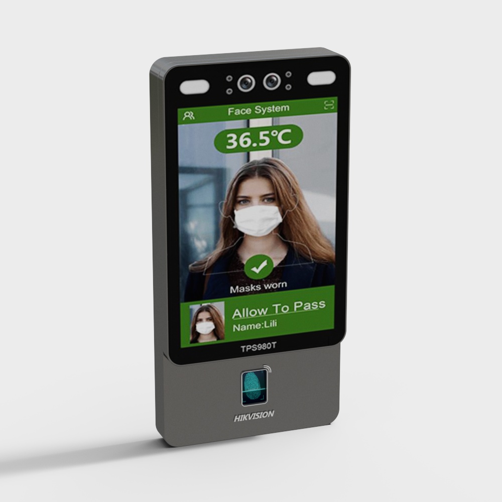 Facial Recognition Temperature Detector 3D model