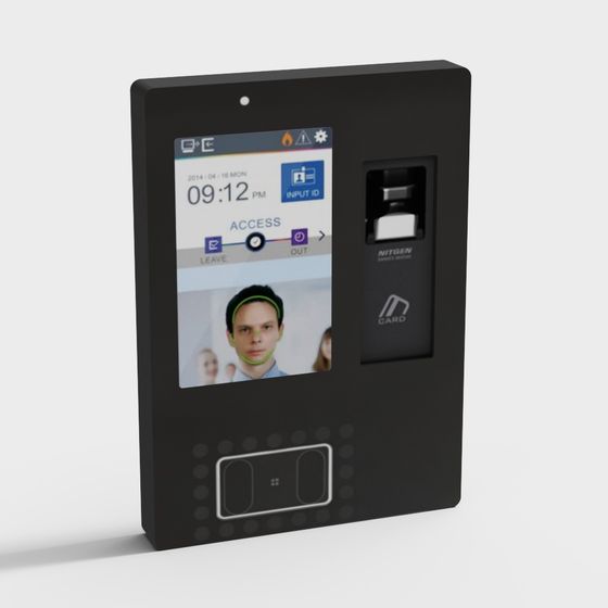 Fingerprint Access Control Terminal 3D model