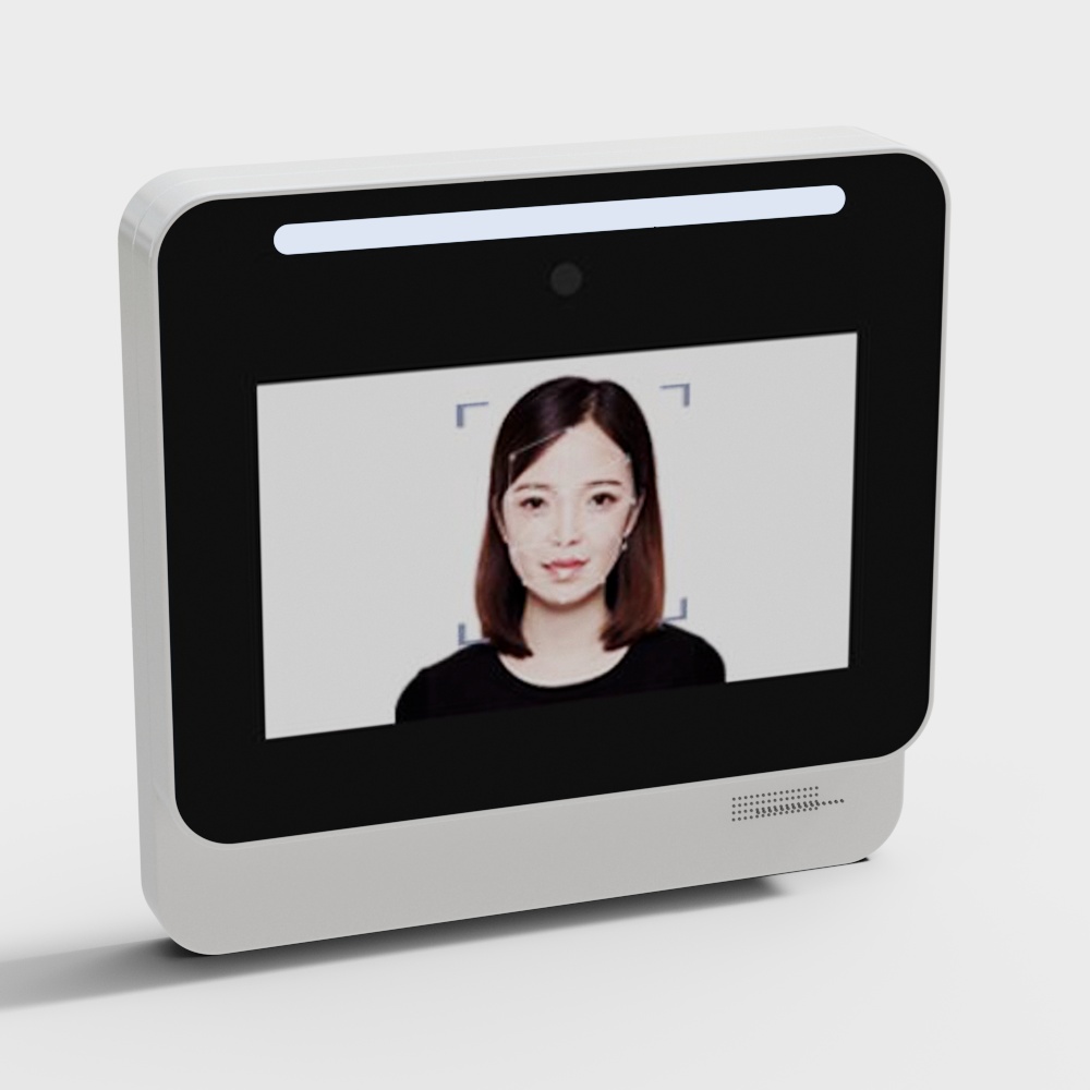 Modern Smart Doorbell 3D model with Facial Recognition