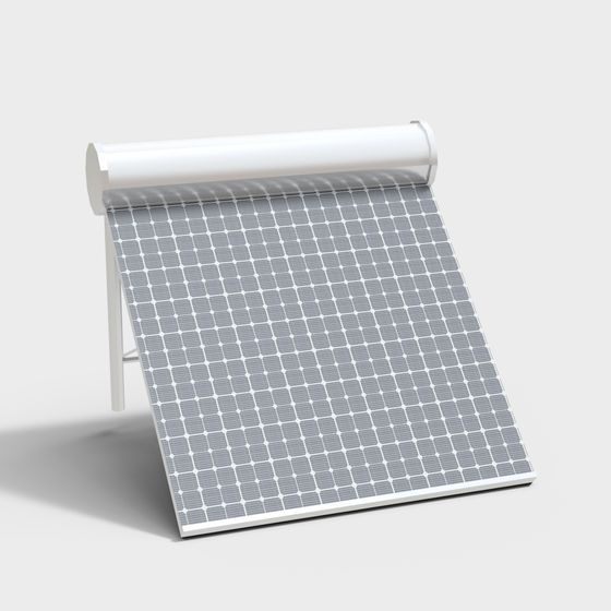 Modern Solar Water Heater 3D model