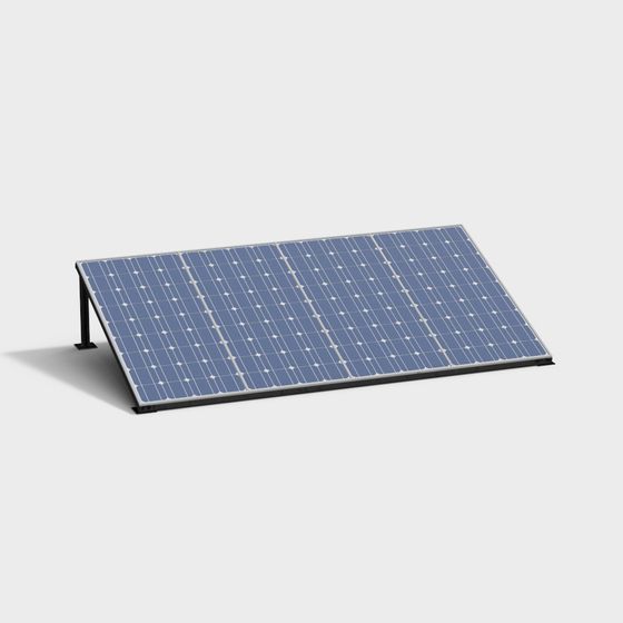 Stunning Solar Panel 3D Model with Modern Aesthetics
