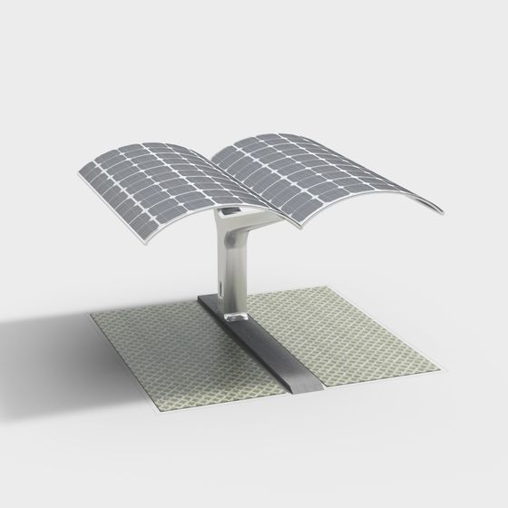 Flexi Solar Panel 3D model for Future Cities