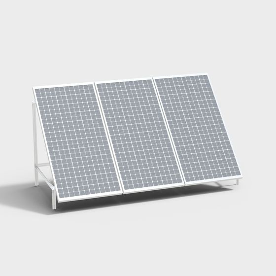Sleek Solar Panel 3D Model for Sustainable Design