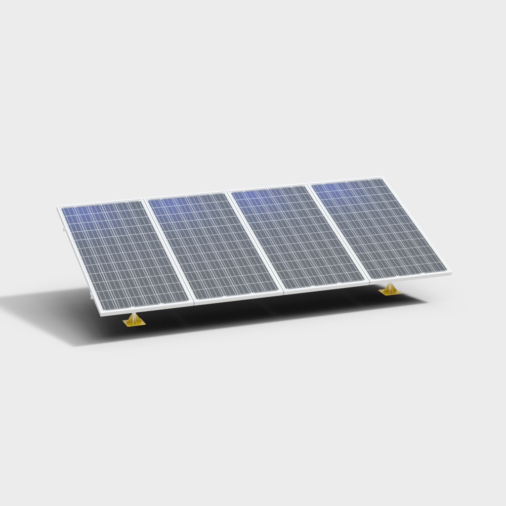 Low Polygon Solar Panel 3D model