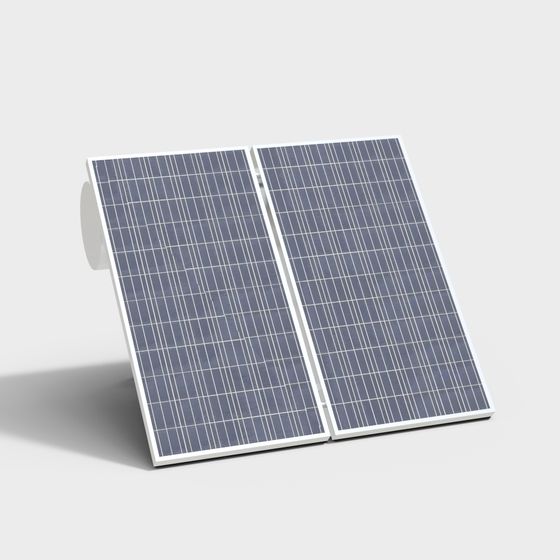 Solar Panel Duo 3D model