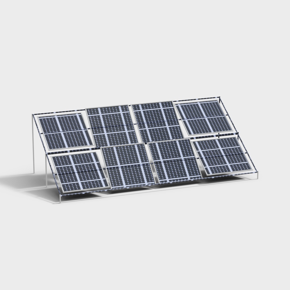 Low-Poly Solar Panel 3D model