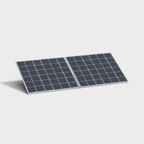 Low Poly Solar Panel 3D model