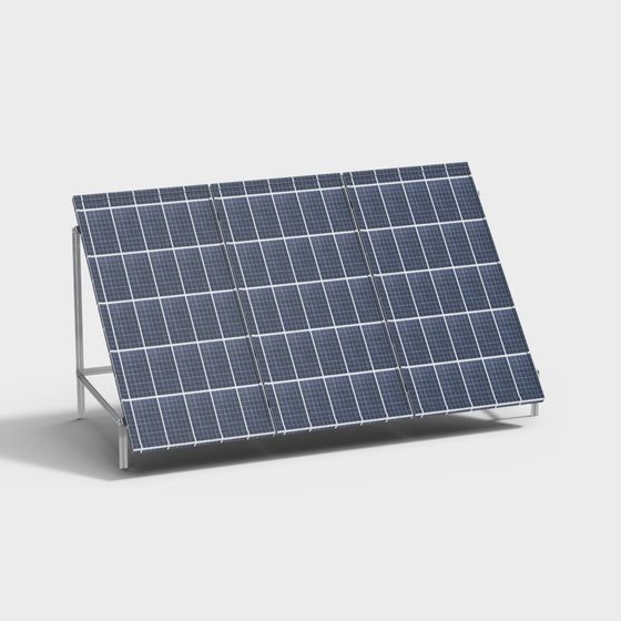 Low-Poly Solar Panel 3D model