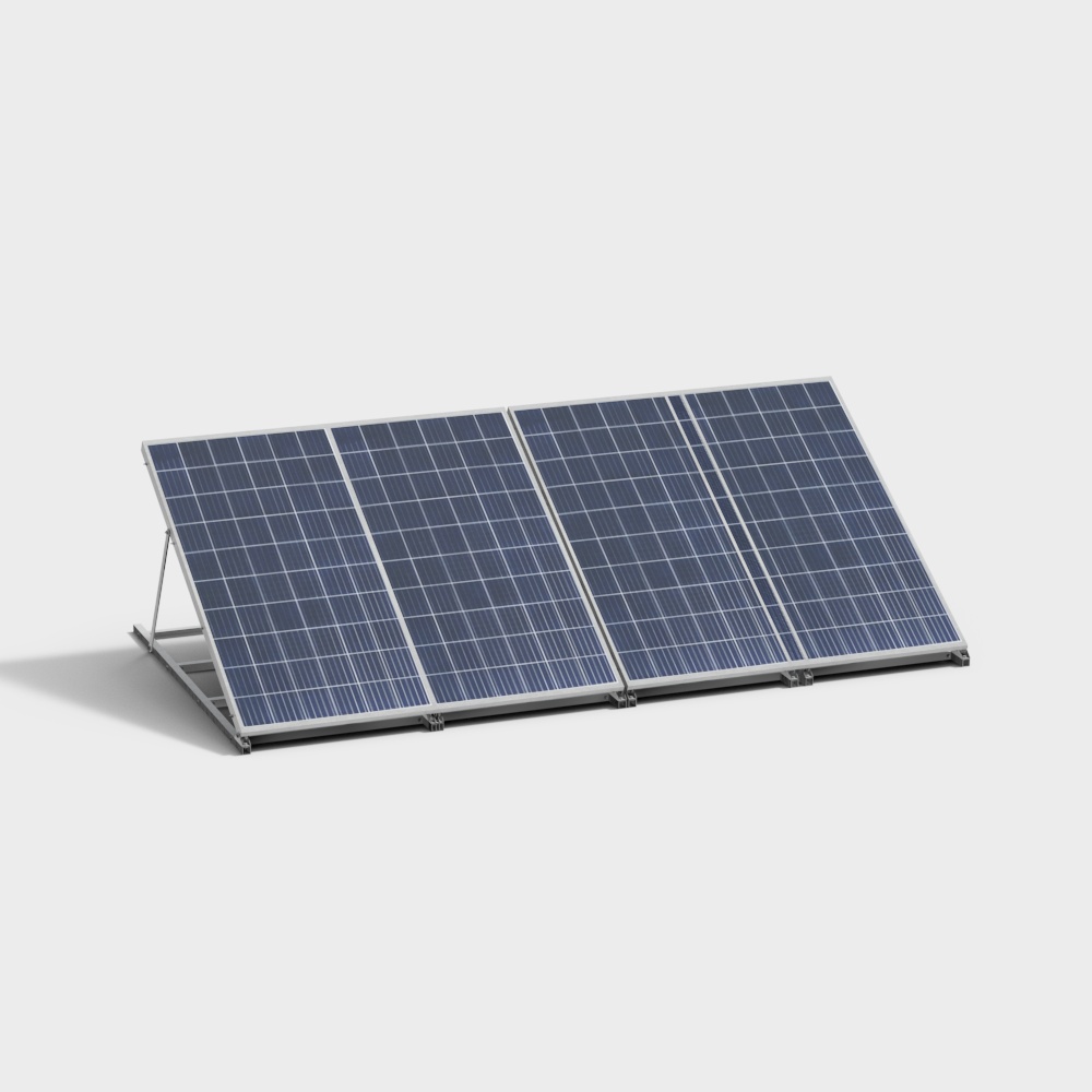 Low Poly Solar Panel 3D model