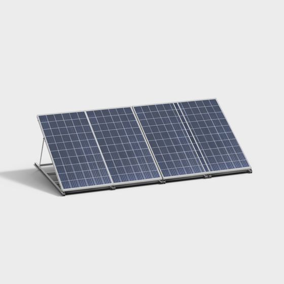 Low Poly Solar Panel 3D model