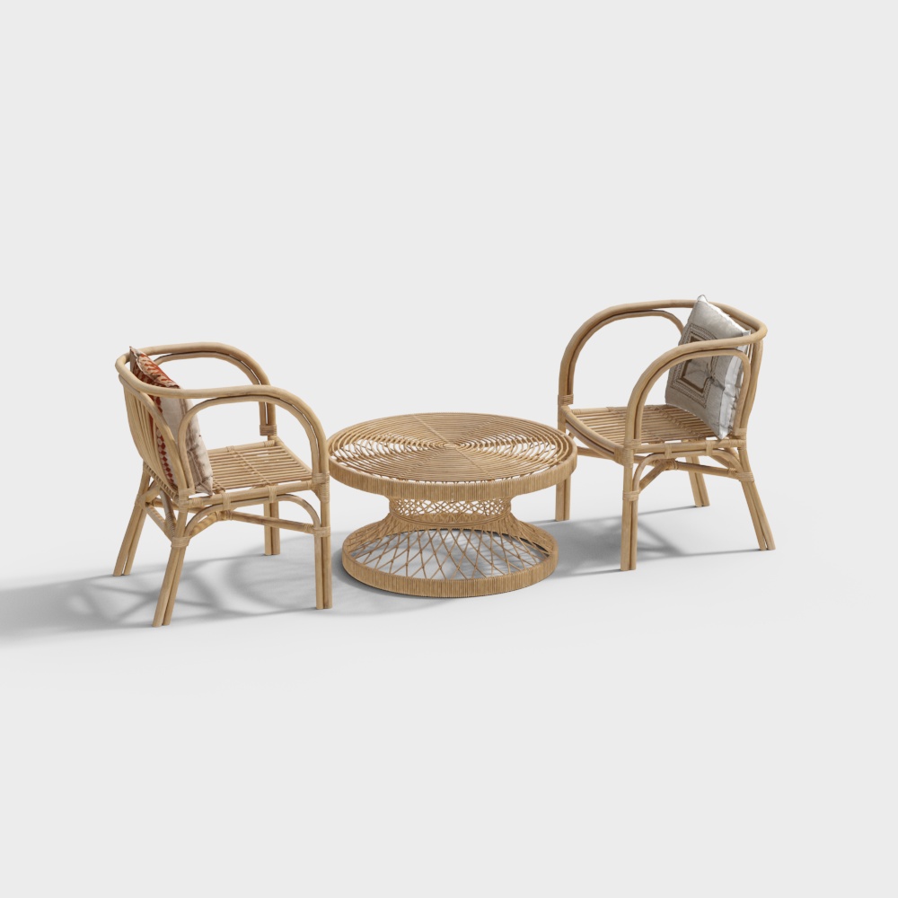 Southeast Asian leisure table and chair combination