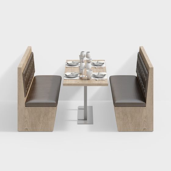 東南亞卡座餐桌椅組合