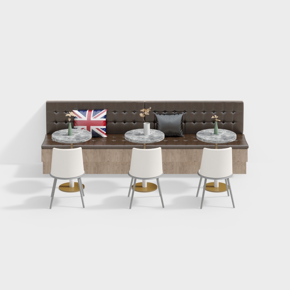Urban Coffee Corner 3D Model – Low-Poly Urban Interior