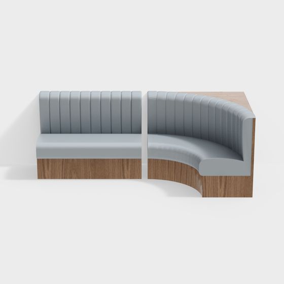 Urban Retreat Curved Sofa Chair 3D model