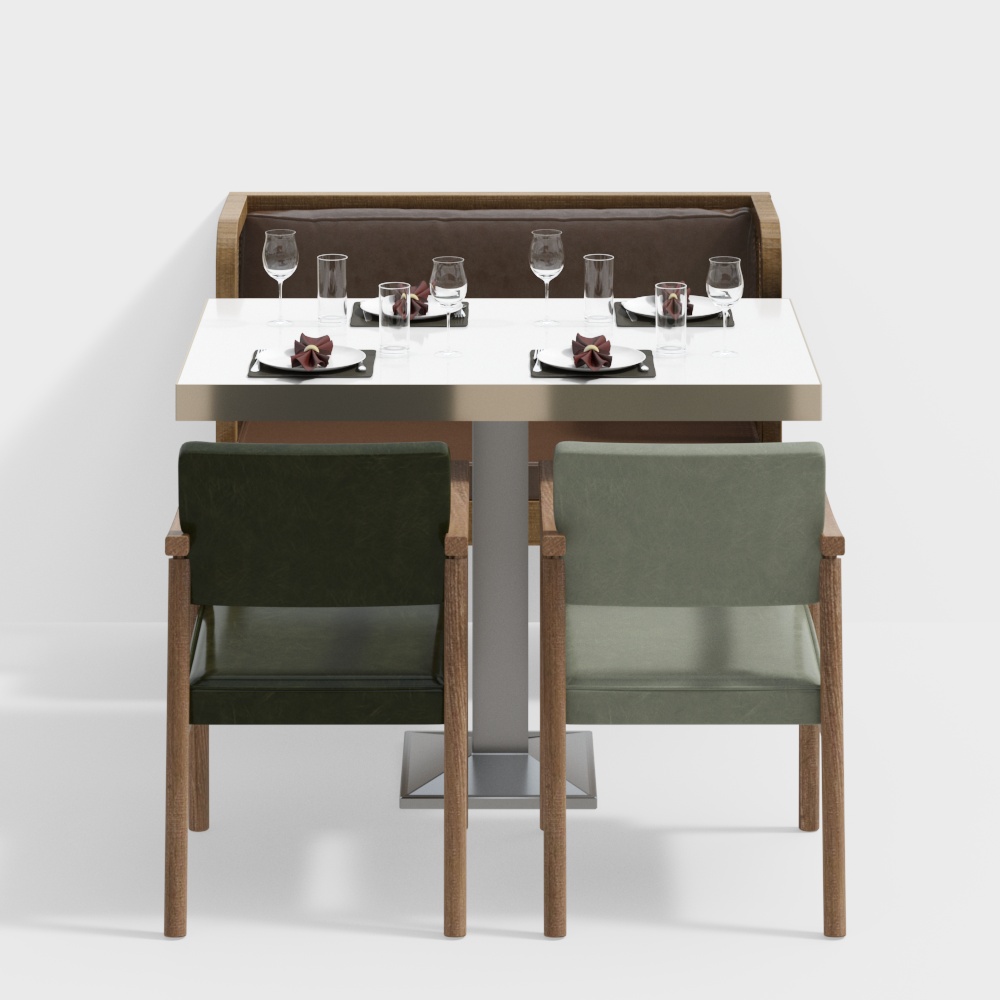 Esszimmertisch- und Stuhl-Kombination aus Südostasien