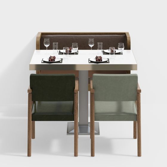 Esszimmertisch- und Stuhl-Kombination aus Südostasien