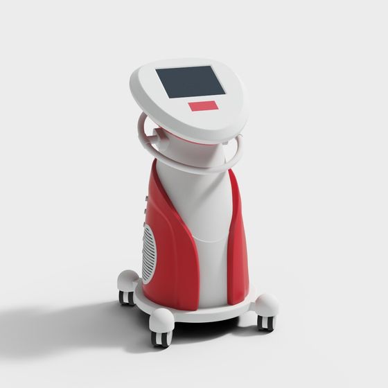 Red and Gray Whitening and Rejuvenation Medical Equipment 3D Model