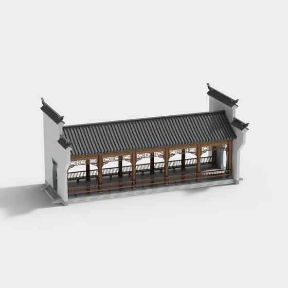 Elegant Traditional Architecture 3D Model