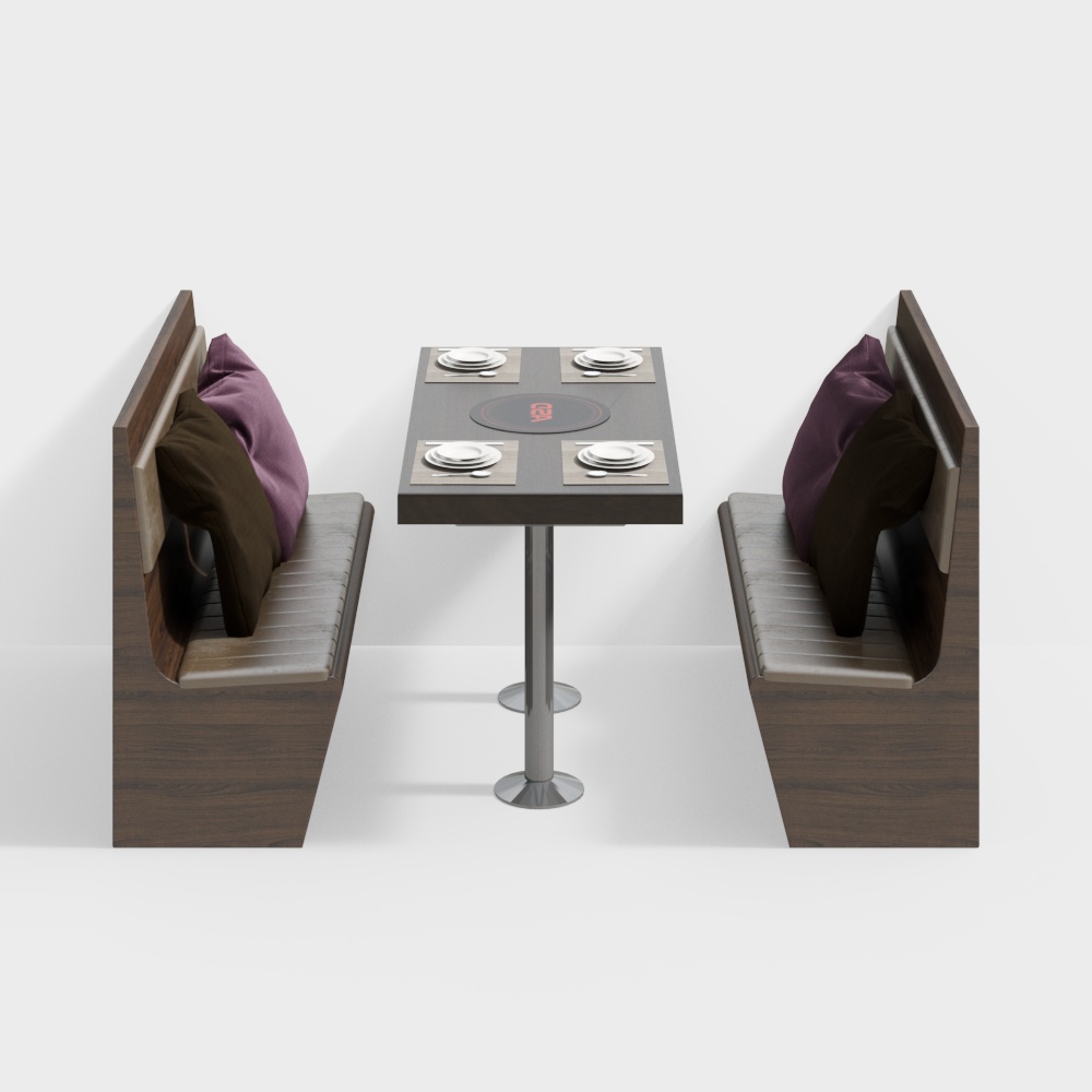 Combinación de mesa y sofá para terraza del sudeste asiático