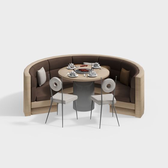 Round Table Relaxation Area 3D model