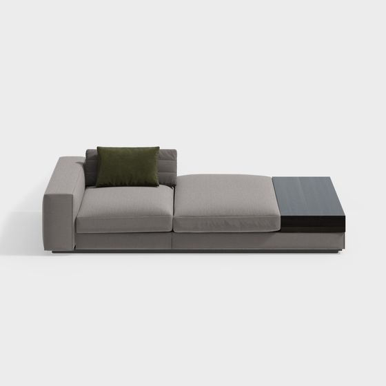 Stylish Gray Sofa 3D model for Modern Interiors