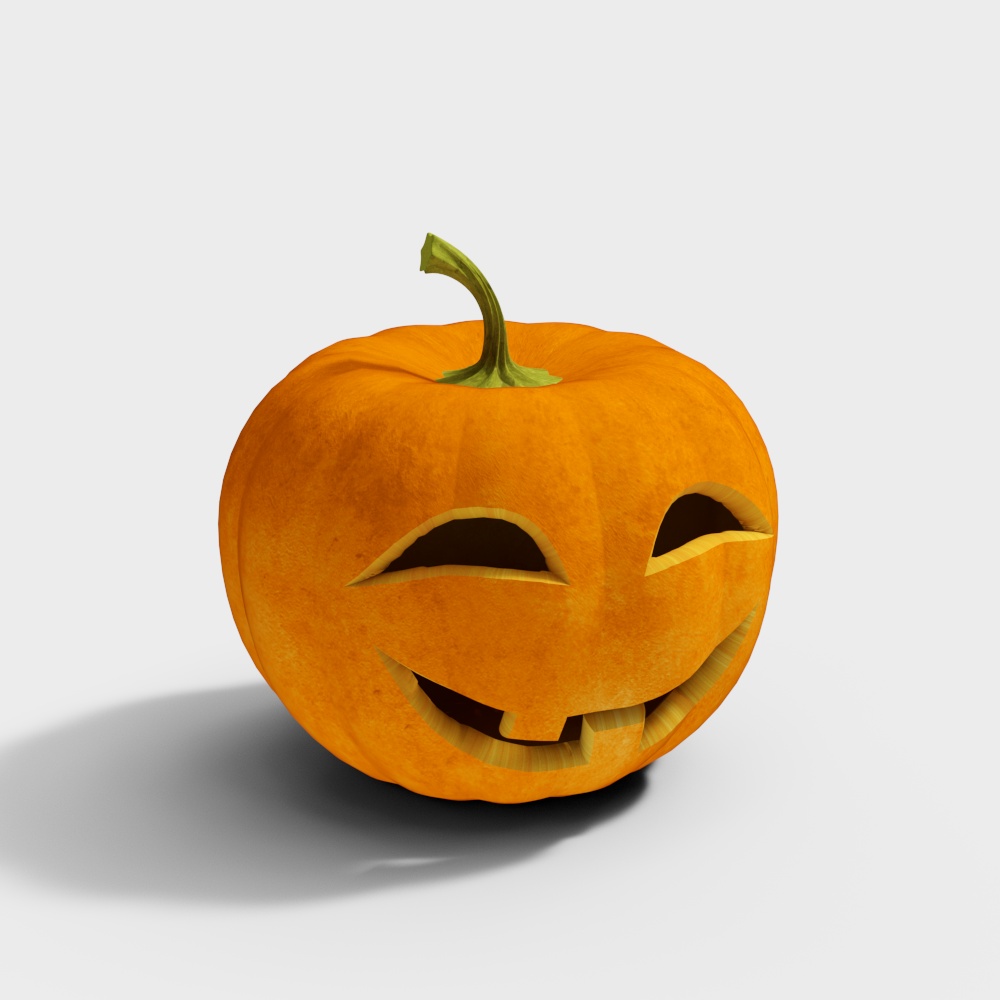 Halloween Pumpkin Lantern 3D Model – Detailed Festive Design