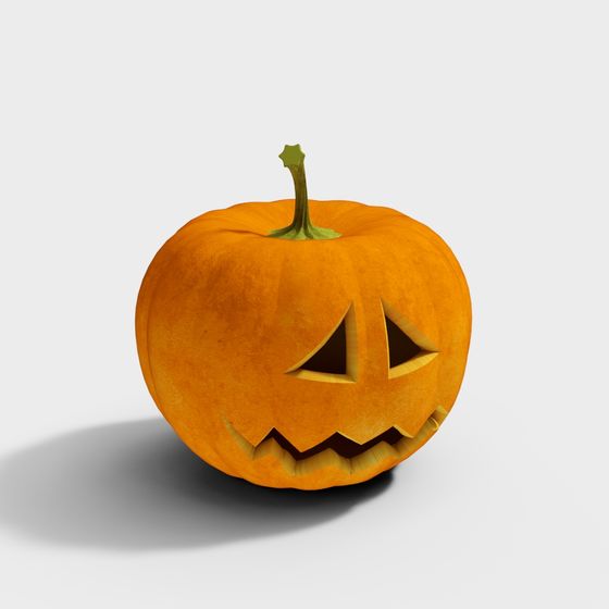 Realistic Jack-O'-Lantern 3D model for Halloween Projects