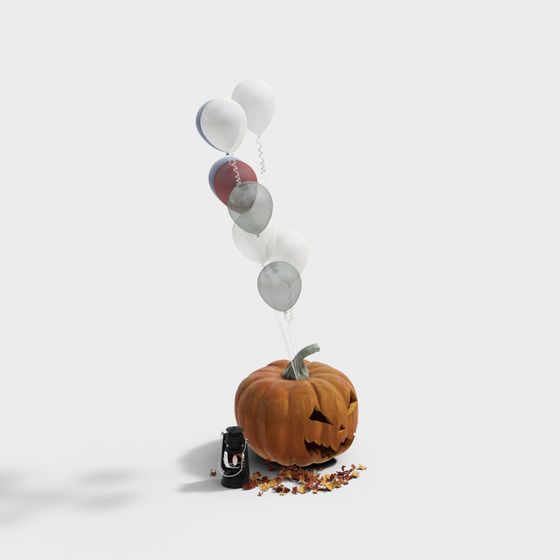 Magical Halloween Pumpkin Lantern 3D model