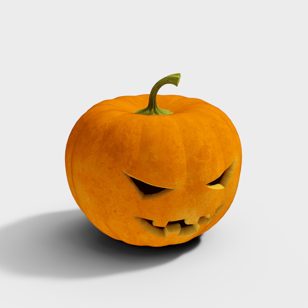 Enigmatic Pumpkin Lantern 3D Model for Halloween