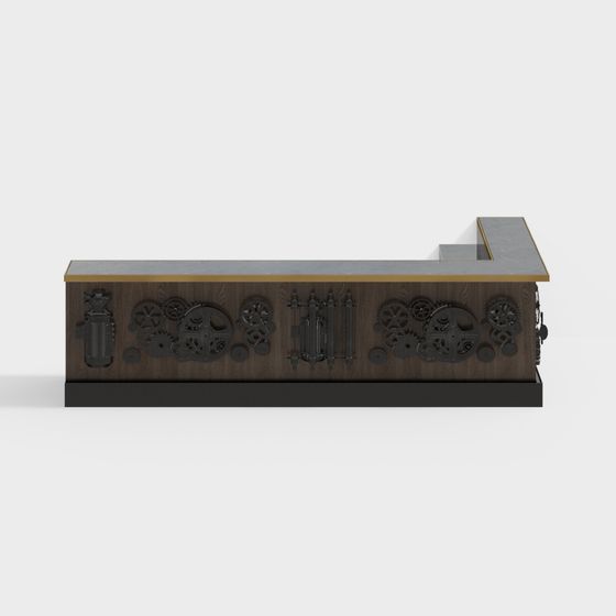 Industrial Reception Desk 3D model
