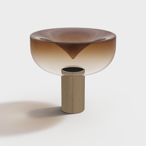 Elegant Glass Art Lantern 3D model